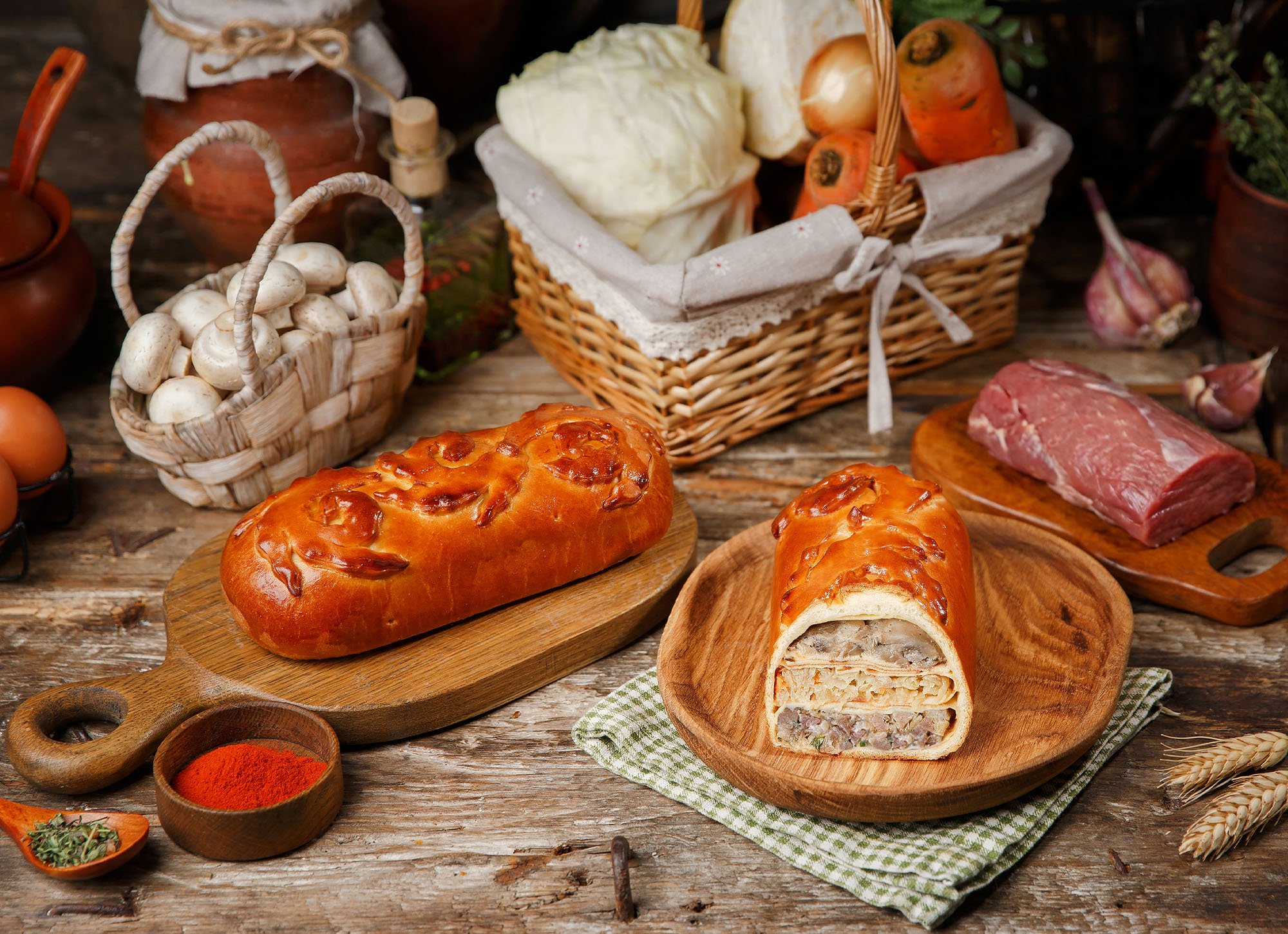 Кулебяка мясная "Трактирная"